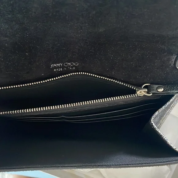 Jimmy Choo
Emmie Glitter Leather Clutch Bag - Picture 10 of 12